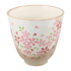 Tasse à Thé En Porcelaine - Sakura -Style Japonais Boutique BolaThePoterieMinoWareKakuniSakuraRoseYattaJapan