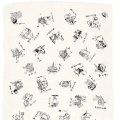 Serviette Japonaise (Tenugui) Yokai Museum -Style Japonais Boutique HandkerchiefYokaiZukushiYumotoKouichiCreamYattaJapan2