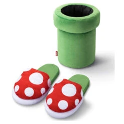 Nintendo Super Mario Home & Party Room Pantoufles (Plante Piranha/Tuyau Vert)