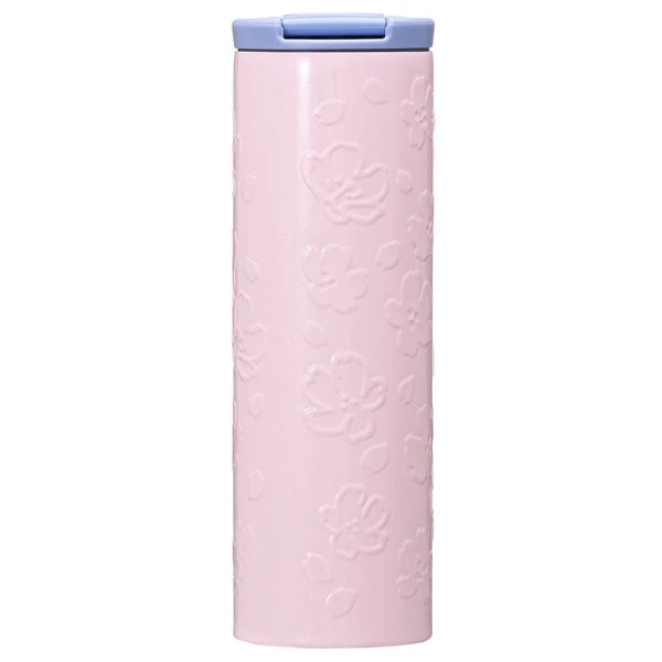 Starbucks Sakura 2023 - Bouteille Inox Cylindre Embossed 473ml 4 Starbucks Sakura 2023 - Bouteille Inox Cylindre Embossed 473ml – Image 2