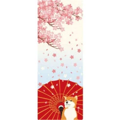 Tenugui Shiba Inu & Sakura