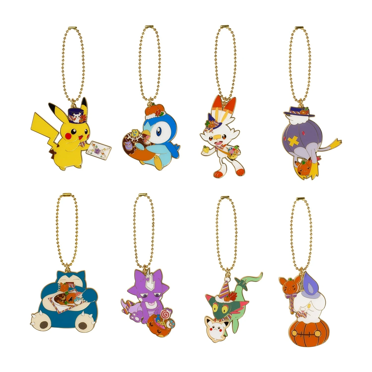 Porte-clés En Métal "Pokémon Pumpkin Banquet" 3 Porte-clés En Métal "Pokémon Pumpkin Banquet"