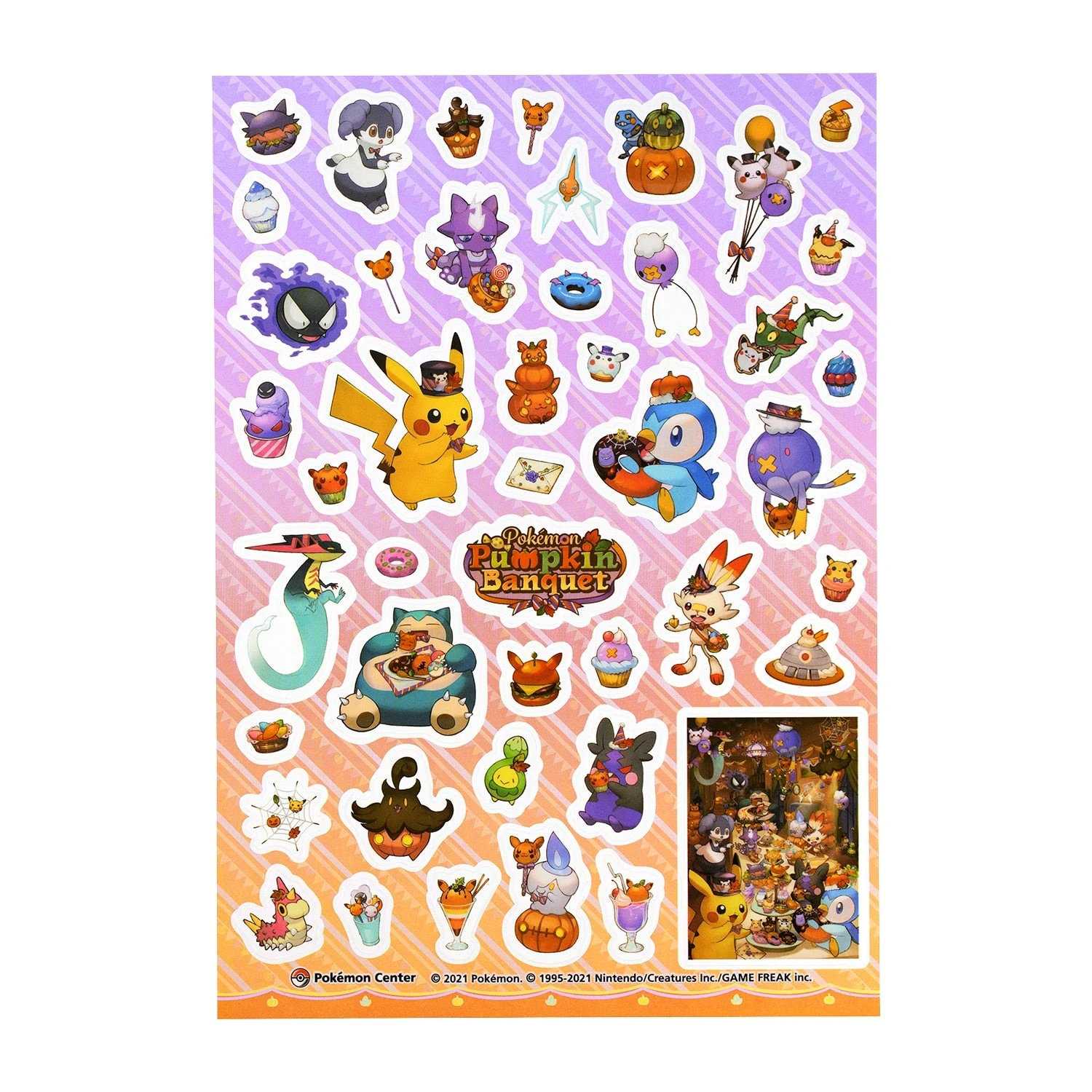 Stickers "Pokémon Pumpkin Banquet" 3 Stickers "Pokémon Pumpkin Banquet"