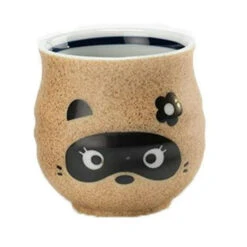 Tanuki Yunomi Ponta (Tasse à Thé Tanuki) - Beige